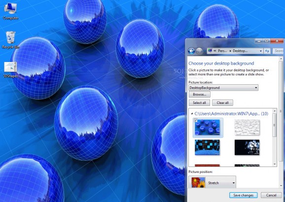 3D Shapes Windows 7 Theme screenshot