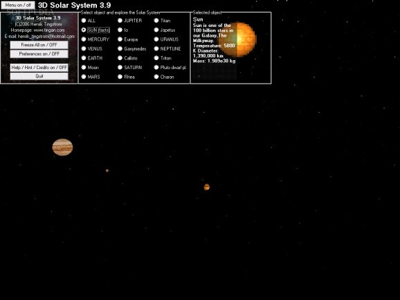 3D Solar System screenshot