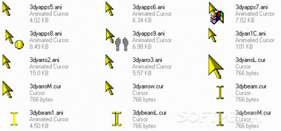 3D Yellow Animated Cursors screenshot