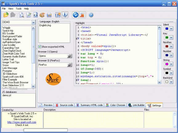 3S Web Tools screenshot