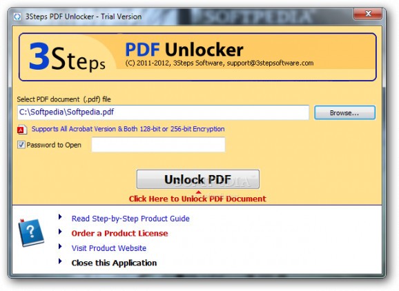 3Steps PDF Unlocker screenshot