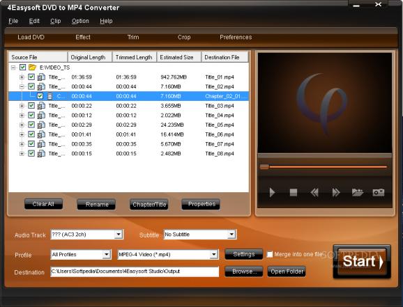 4Easysoft DVD to MP4 Converter screenshot