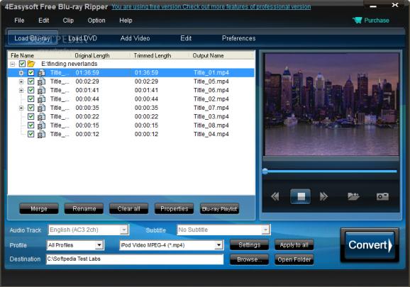 4Easysoft Free Blu-ray Ripper screenshot