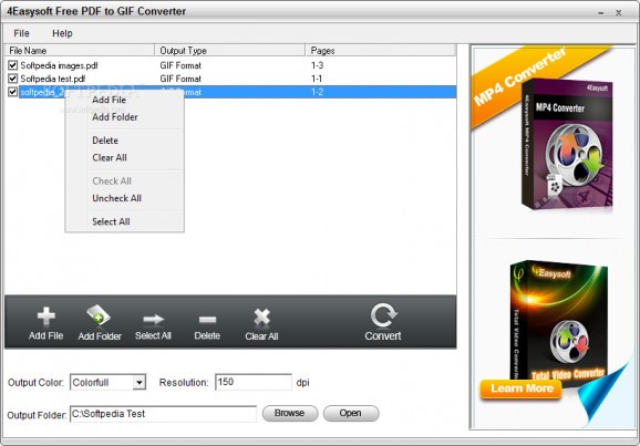 4Easysoft Free PDF to GIF Converter screenshot