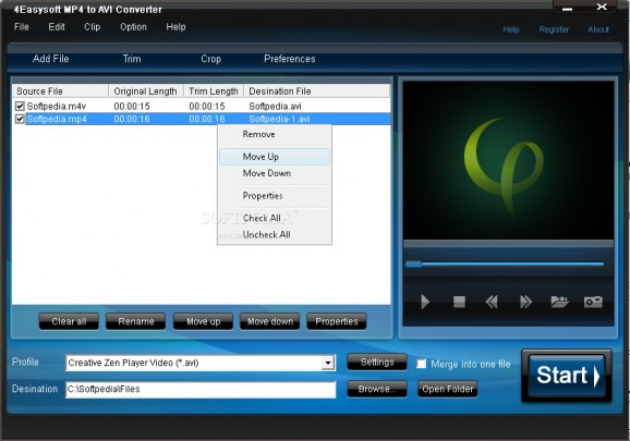 4Easysoft MP4 to AVI Converter screenshot