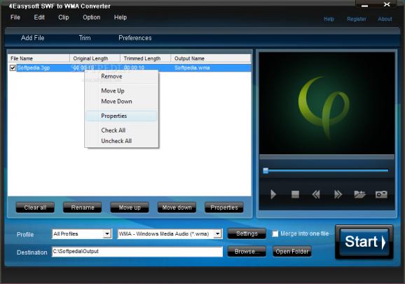 4Easysoft SWF to WMA Converter screenshot