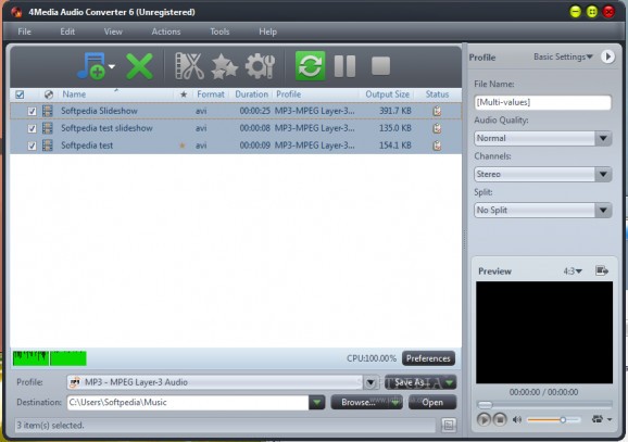 4Media Audio Converter screenshot