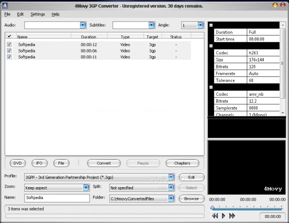 4Movy 3GP Converter screenshot