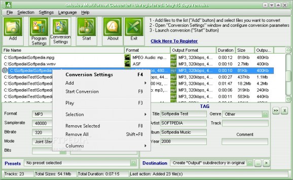 4Musics Multiformat Converter screenshot