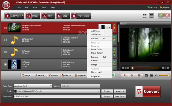 4Videosoft PS3 Video Converter screenshot