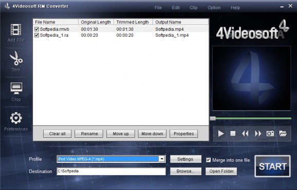 4Videosoft RM Converter screenshot