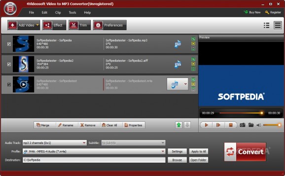 4Videosoft Video to MP3 Converter screenshot