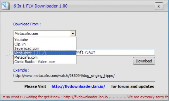 6 in 1 FLV Downloader screenshot