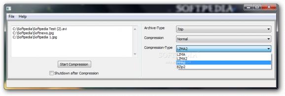 7zip Batch Compression screenshot