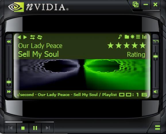 NVIDIA Windows Media Player 10 Media Module Skin screenshot