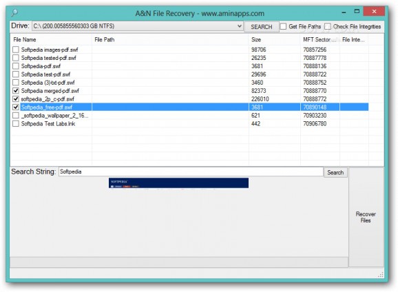 A&N File Recovery screenshot