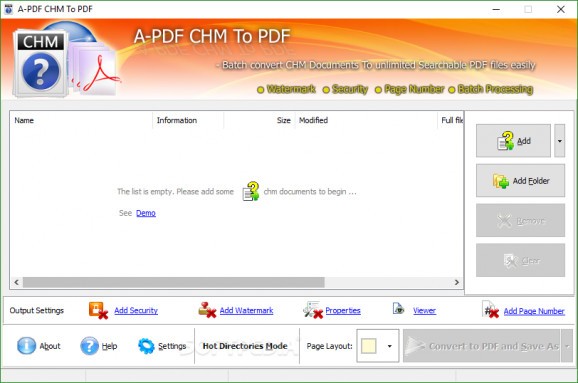 A-PDF CHM to PDF screenshot