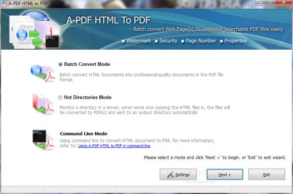 A-PDF HTML to PDF screenshot