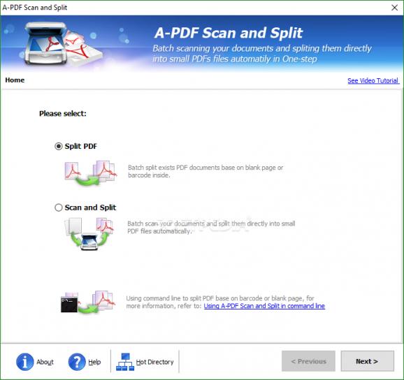 A-PDF Scan and Split screenshot