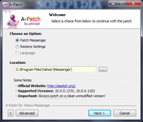A-Patch for Yahoo Messenger screenshot