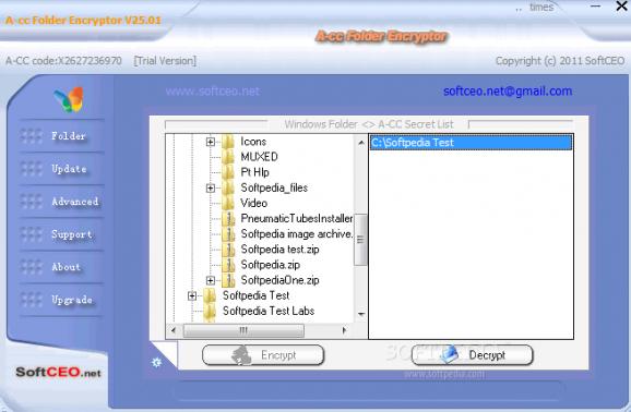 A-cc Folder Encryptor screenshot