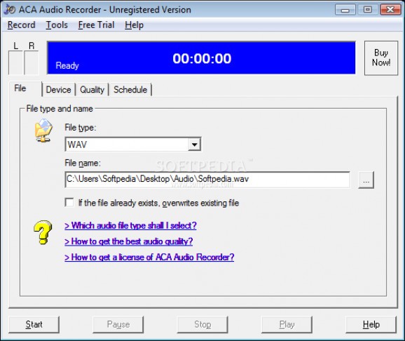 ACA Audio Recorder screenshot
