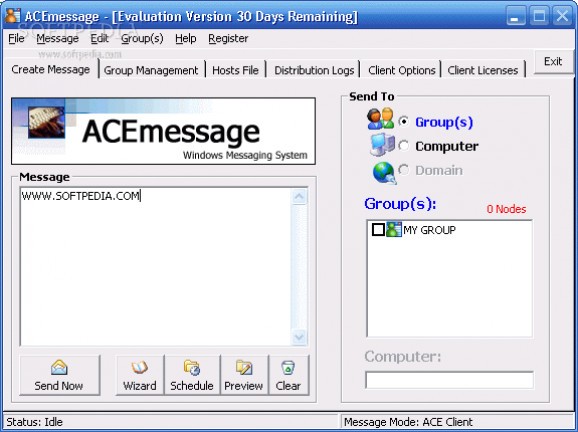 ACEmessage screenshot