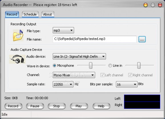 ACM Audio Recorder screenshot
