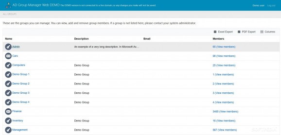 AD Group Manager Web screenshot