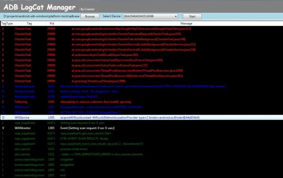 ADB LogCat Manager screenshot