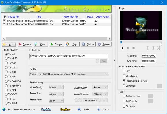 AIMONE Video Converter screenshot