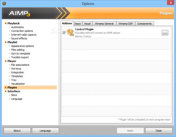 AIMP Control Plugin screenshot