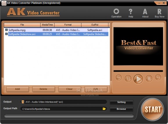 AK Video Converter Platinum screenshot