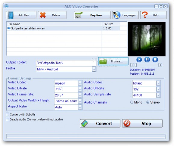 ALO Video Converter screenshot