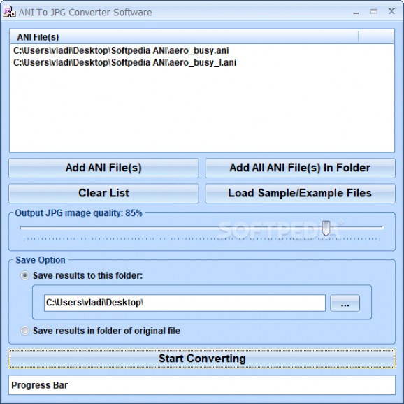 ANI To JPG Converter Software screenshot