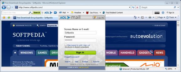 AOL Toolbar for IE screenshot