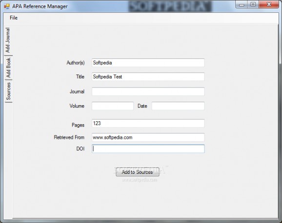 APA Reference Manager screenshot