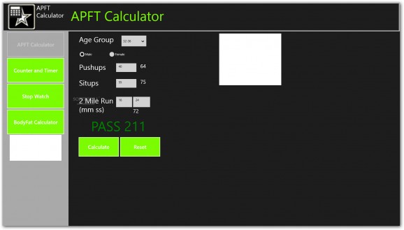 APFT Calculator screenshot