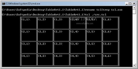 ASCII Art Table screenshot