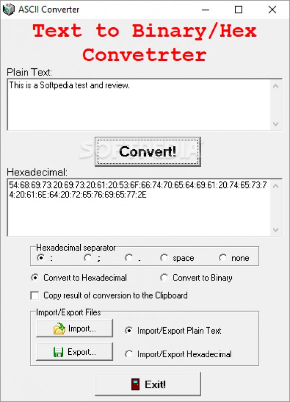 ASCII Converter screenshot