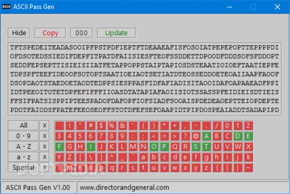 ASCII Pass Gen screenshot