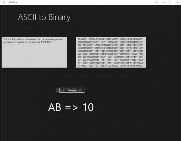 ASCII2BIN screenshot