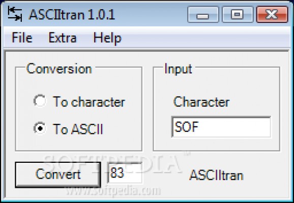 ASCIItran screenshot