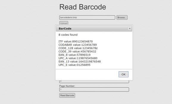 ASP.NET Barcode SDK Component screenshot