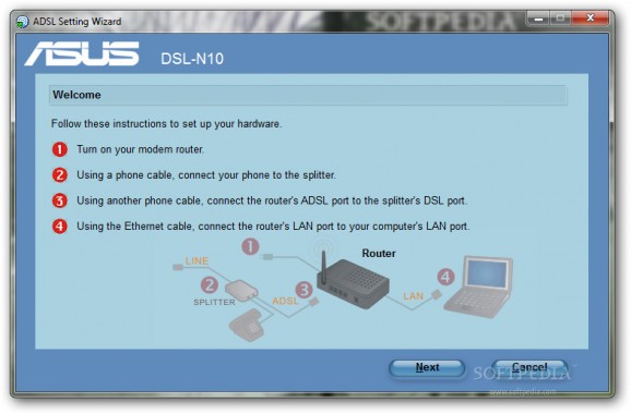 ASUS DSL-N10 Wireless Router Utilities screenshot