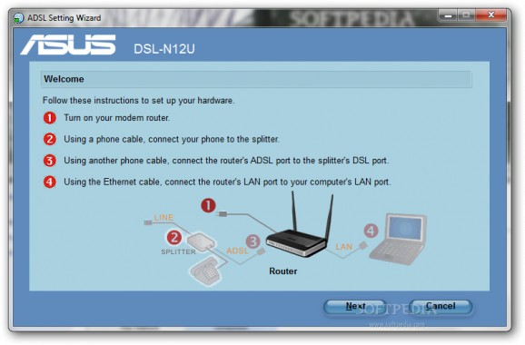 ASUS DSL-N12U B1 Wireless ADSL Router Utilities screenshot