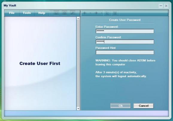 ASUS Data Security Manager screenshot
