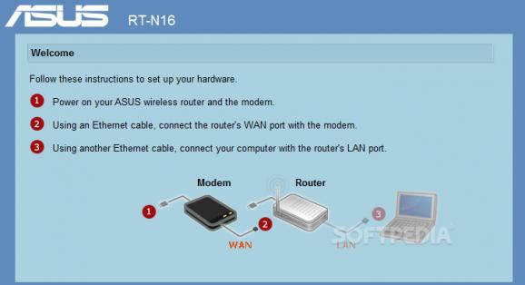 ASUS RT-N16 Wireless Router Utilities screenshot
