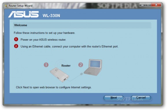 ASUS WL-330N Wireless Router Utilities screenshot