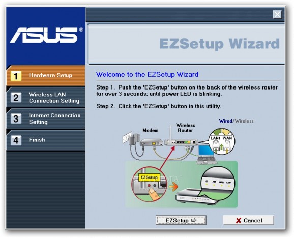ASUS Wireless Router WL-520gC Utilities screenshot